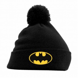 Batman Gorro Pom Pom Logo negro