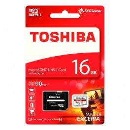 Memoria Toshiba Micro SDHC 16GB + Adapt Clase 10
