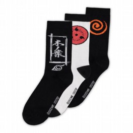 Naruto Pack de 3 Pares de Calcetines Sasuke Symbol